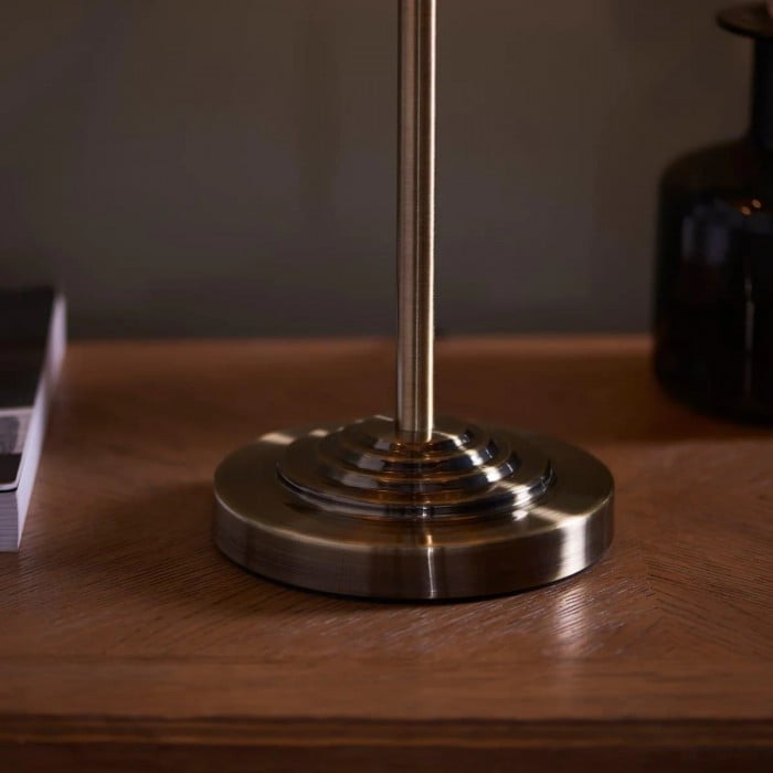 Lampa stołowa Tela 1- i 3-punktowa – nowoczesna, lniana i metalowa, do łóżka lub salonu HL2043