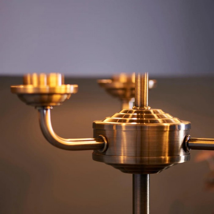 Lampa stołowa Tela 1- i 3-punktowa – nowoczesna, lniana i metalowa, do łóżka lub salonu HL2043