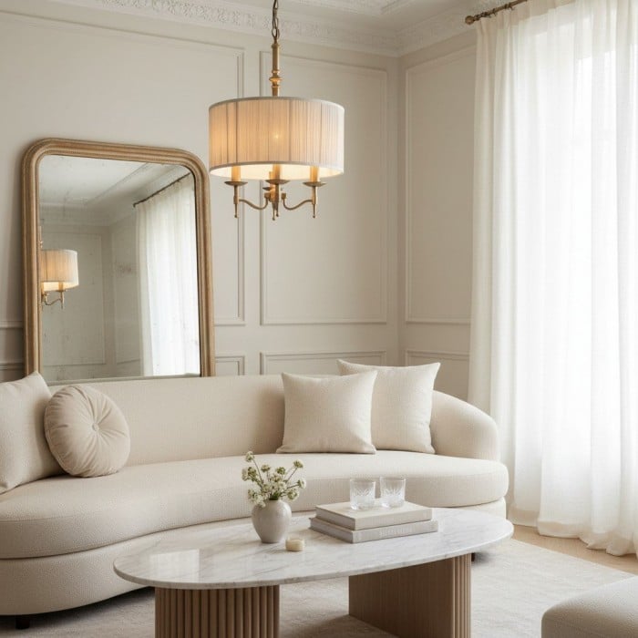 Tela 3-Light Pendant Lamp - Elegant Multi Arm Hanging Light for Living & Dining Spaces HL2016