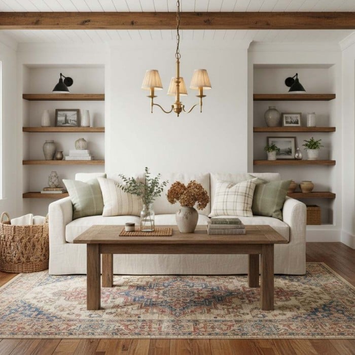 Tela Timeless Classic Elegant Multi Arm Stanford Chandelier - Metal Fabric Lighting for Living Room HL2009