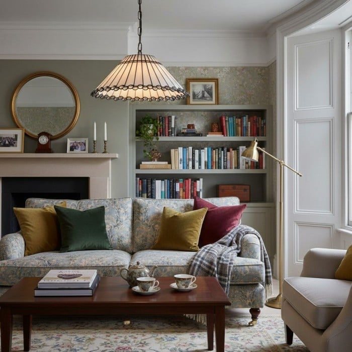 TF Allanton Art-Deco-Pendelleuchte – Elegante Glas-Deckenleuchte für Wohn- und Esszimmer HL2047