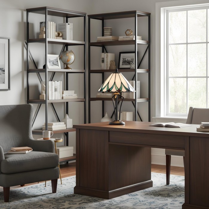 Lampada da tavolo in vetro ondulato TF Allanton Water - Stile classico per soggiorno, camera da letto o studio HL2176