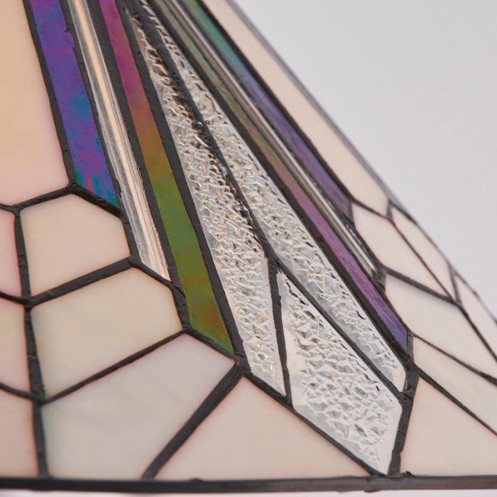 TF Astoria Tiffany Ceiling Pendant - Dimpled Geometric Glass Design for Living Room HL2236