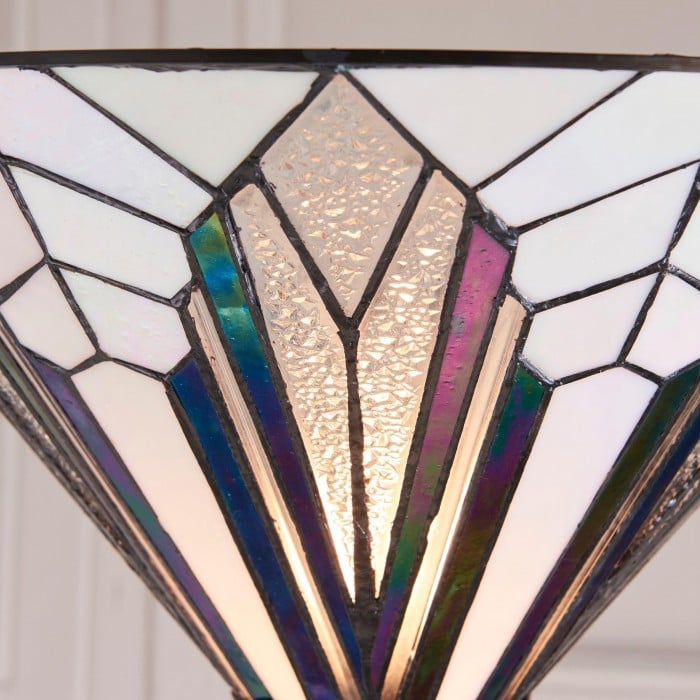 Lámpara de techo estilo Tiffany TF Astoria con pantalla de vidrio texturizado para ambientes de hogar y oficina HL2252