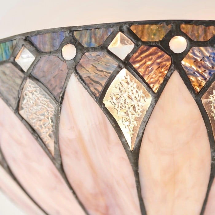 Applique da parete elegante TF Brooklyn - Applique da parete in vetro Art Déco per soggiorno o corridoio HL2007