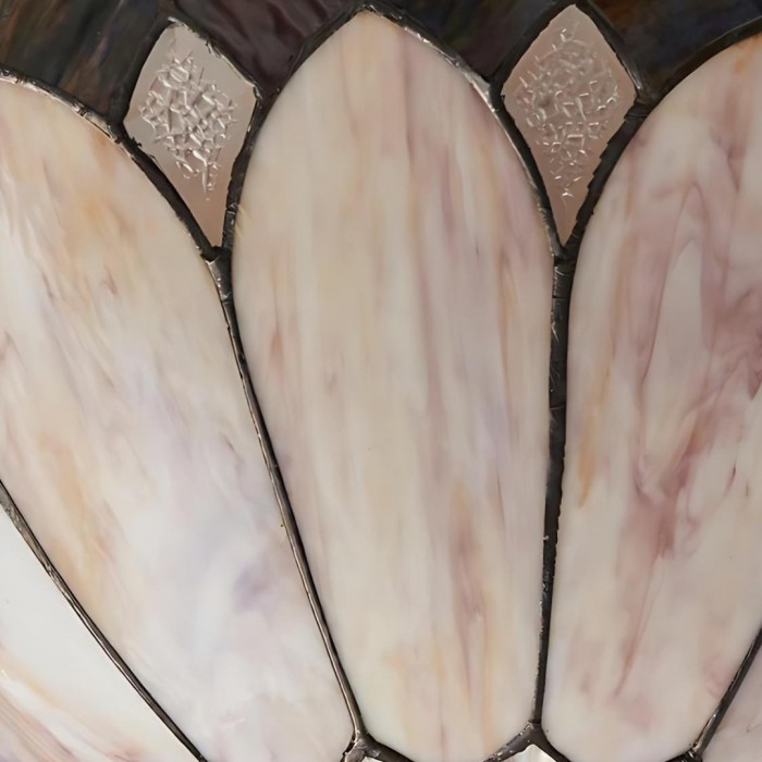 TF Brooklyn Tiffany Glass Flush Mount Ceiling Light - Art Deco Design for Hallway or Living Room HL2161