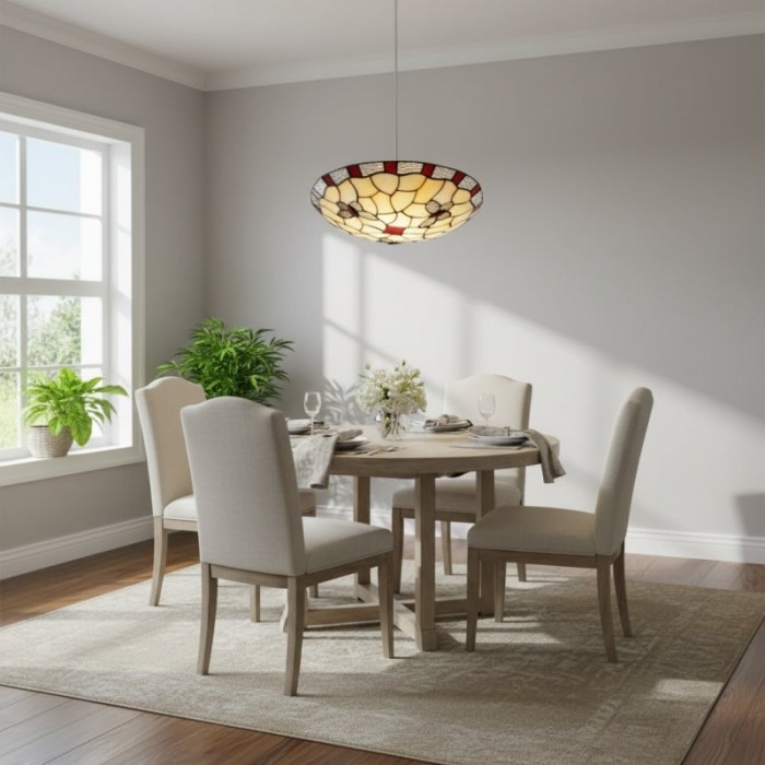 Lampada a sospensione a farfalla TF - Lampada a sospensione decorativa in vetro colorato per camera da letto o ingresso HL2027