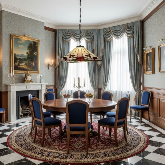 Lámpara colgante TF Camillo con diseño clásico - Lámpara de vitral para dormitorio o pasillo HL2005