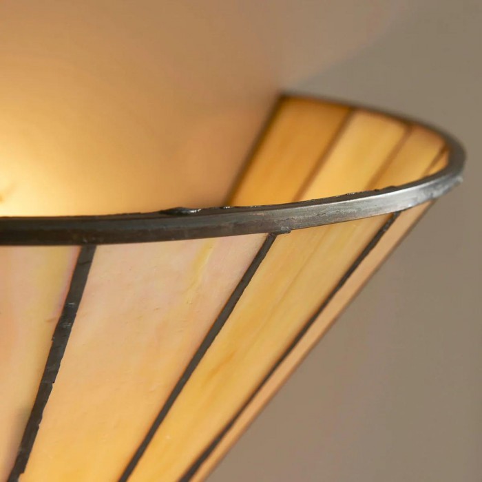 Applique da parete TF Dark Star Art Deco Star Tiffany - Lampada geometrica in vetro colorato per corridoio e soggiorno HL2123