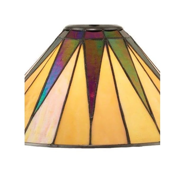 TF Dark Star Tiffany Pendelleuchte – Geometrische Deckenleuchte aus Buntglas für Wohnzimmer HL2062