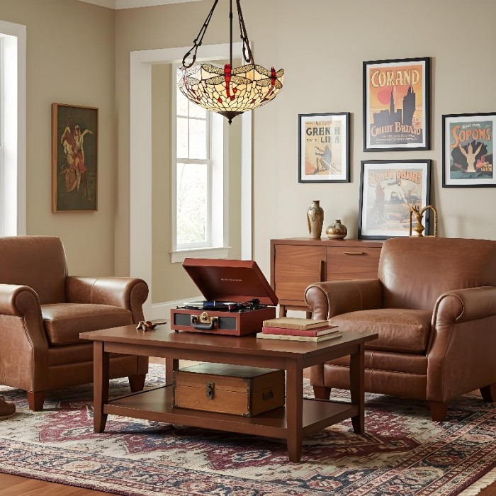 Lampada a sospensione Tiffany beige Dragonfly TF - Elegante lampadario in vetro colorato per sala da pranzo e camera da letto