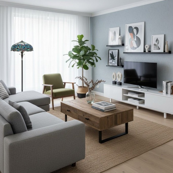 TF Dragonfly Motif Floor Lamp - Vintage Stained-Glass for Living Rooms HL2130