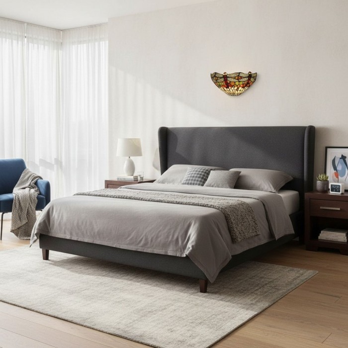 TF Dragonfly Pattern Wall light - Classic Hand-Cut Stained-Glass for Hallways & Bedrooms HL2117