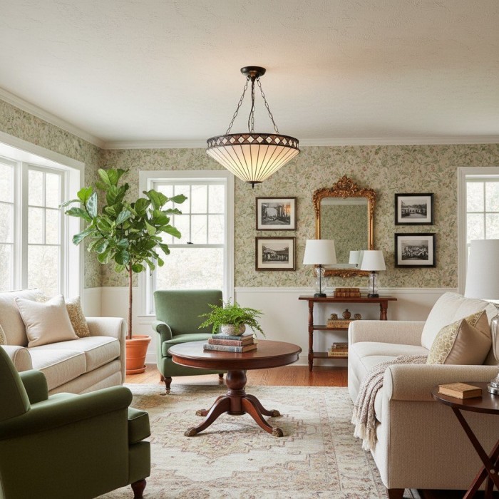 Lampada a sospensione regolabile TF Fargo con paralume invertito ispirato alle vetrate colorate per isola e sala da pranzo