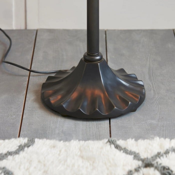 Lampa podłogowa Tiffany w geometrycznym stylu art déco TF Fargo do salonu, oświetlenie narożne HL2053