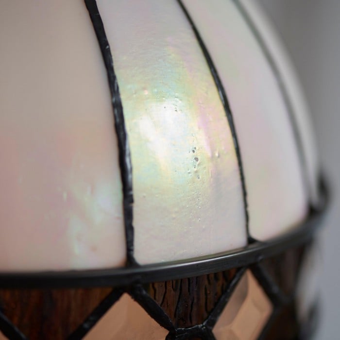 Suspension globe style Tiffany TF Fargo - Sphère lumineuse en verre d'art fabriquée à la main pour îlot de cuisine HL2233