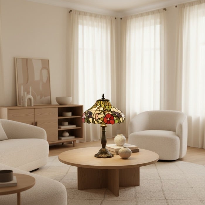 Dekoracyjna lampa stołowa TF Harken Jewel – zachwycający szklany design, idealny do sypialni lub salonu HL2141