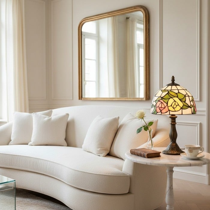 Dekoracyjna lampa stołowa TF Harken Jewel – zachwycający szklany design, idealny do sypialni lub salonu HL2141