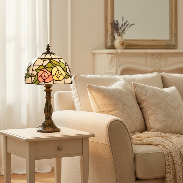 Dekoracyjna lampa stołowa TF Harken Jewel – zachwycający szklany design, idealny do sypialni lub salonu HL2141