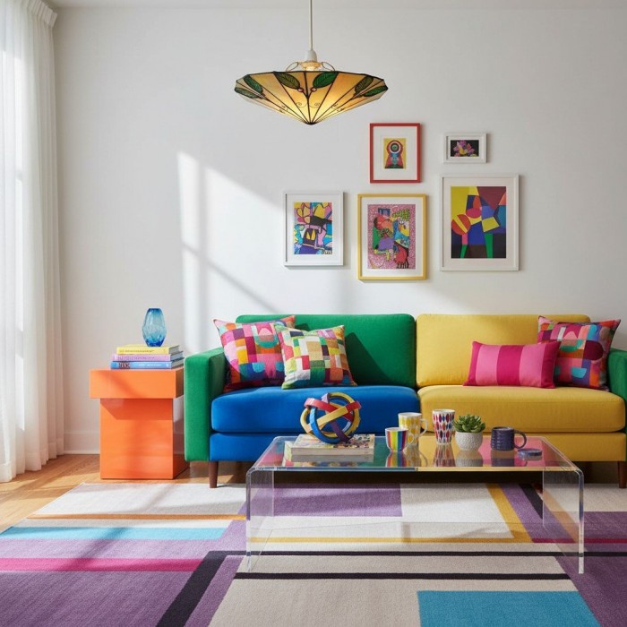 TF Harken Tiffany Style Leaf Pendant Shade Stained Glass Lamp Shade for Living Room and Bedroom HL2024