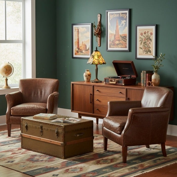 TF Jamelia Classic Stained Glass Table Light Lamp - Handcrafted Glass Light for Bedroom HL2051