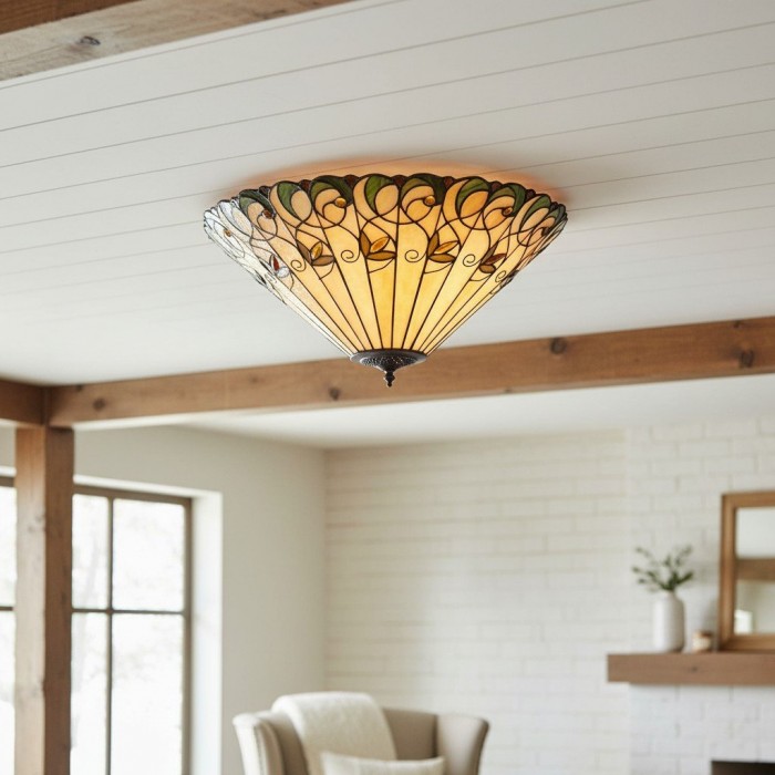 TF Jamelia Light - Plafonnier en verre décoratif - Style intemporel pour couloir HL2242