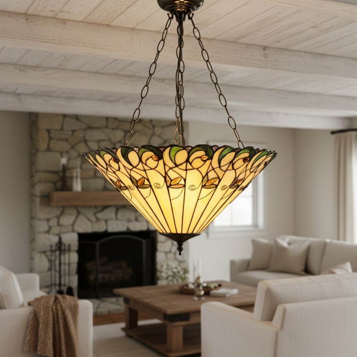 TF Jamelia Light - Plafonnier en verre décoratif - Style intemporel pour couloir HL2242