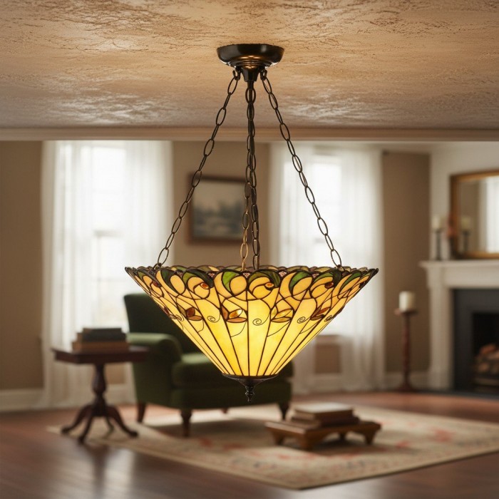 TF Jamelia Light - Plafonnier en verre décoratif - Style intemporel pour couloir HL2242