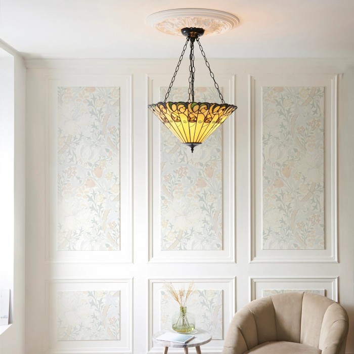 TF Jamelia Light - Plafonnier en verre décoratif - Style intemporel pour couloir HL2242