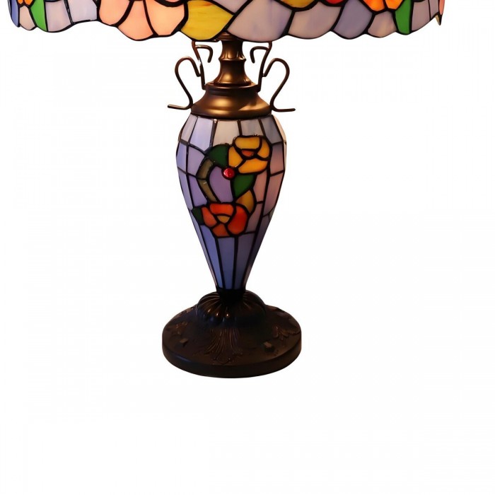 TF Keswick Libelle Tiffany-Tischleuchte - Handgefertigter Buntglasschirm für Wohn- oder Schlafzimmer HL2133