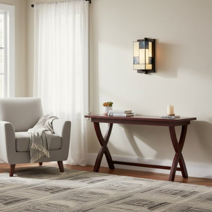 Applique da parete Art Déco in vetro TF Manchester Glass - Applique in vetro colorato per corridoio e soggiorno HL2113