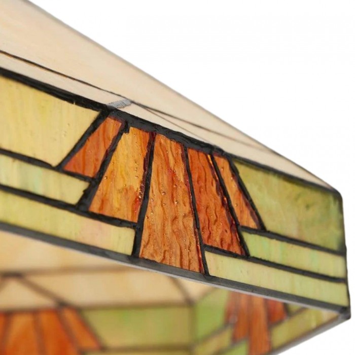 TF Nevada Vintage Stained Glass Pendant - Handcrafted Art Glass Lighting for Dining Areas HL2166