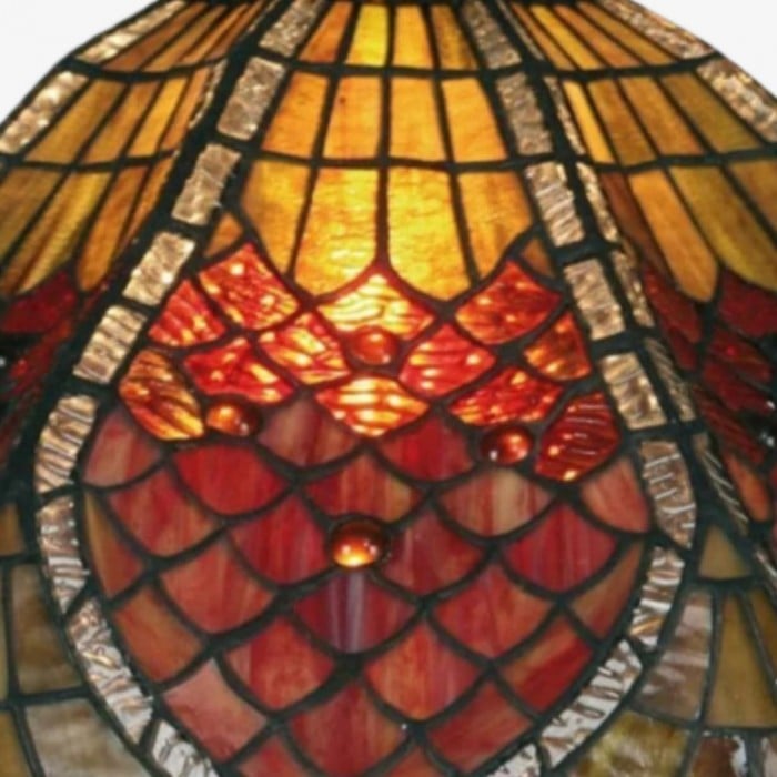 Lámpara de pie decorativa estilo Tiffany TF Orsino - Lámpara artística de vitral para dormitorio HL2055