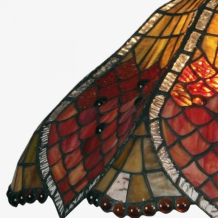 Lámpara de pie decorativa estilo Tiffany TF Orsino - Lámpara artística de vitral para dormitorio HL2055