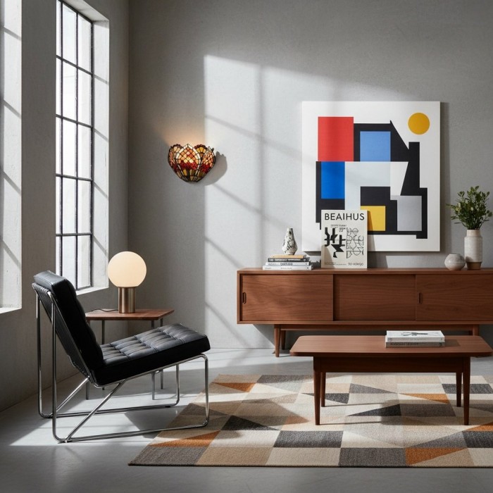 Applique da parete in vetro artistico vintage TF Orsino - Lampada da parete decorativa in stile Art Nouveau per ingresso HL2089