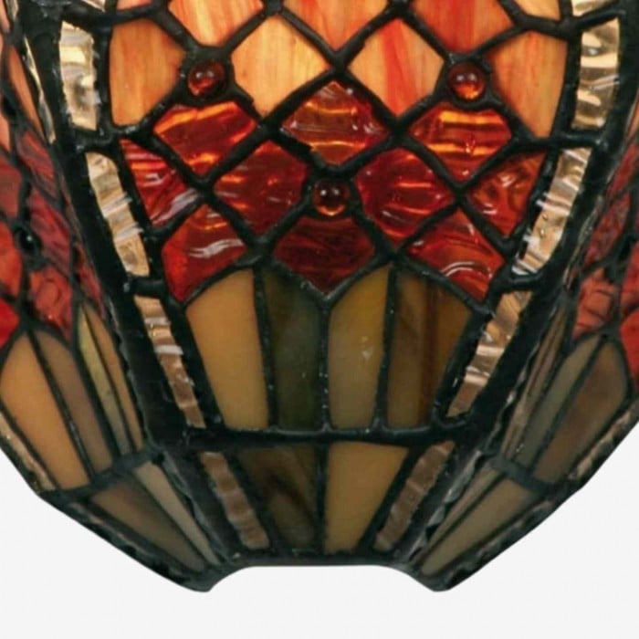 Applique da parete in vetro artistico vintage TF Orsino - Lampada da parete decorativa in stile Art Nouveau per ingresso HL2089