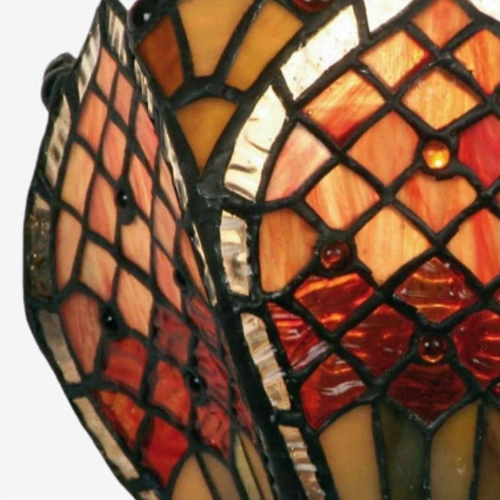 Applique da parete in vetro artistico vintage TF Orsino - Lampada da parete decorativa in stile Art Nouveau per ingresso HL2089