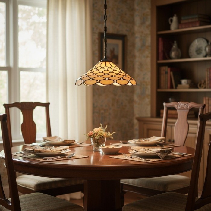 TF Pearl Pendant Light - With A Glass Shade and Adjustable Length for Dining and Kitchens HL2215