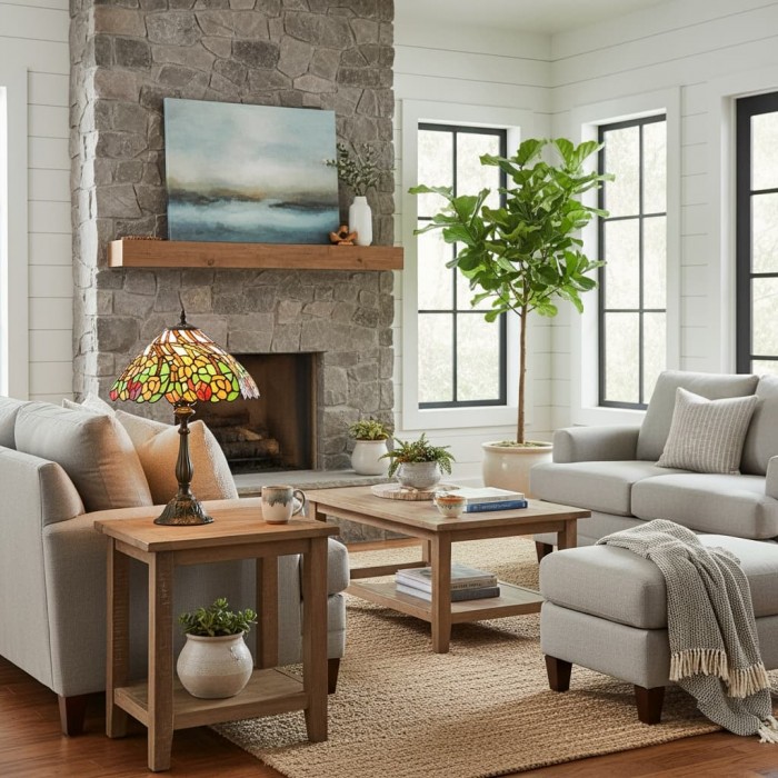 Elegancka lampa witrażowa TF Sorenia – ręcznie robiona lampa stołowa Tiffany do wnętrz domowych HL2085