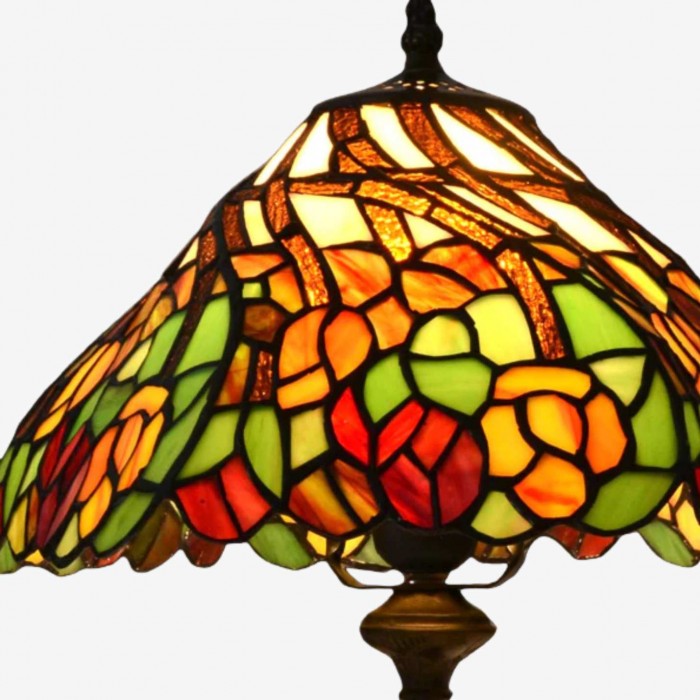 Elegancka lampa witrażowa TF Sorenia – ręcznie robiona lampa stołowa Tiffany do wnętrz domowych HL2085