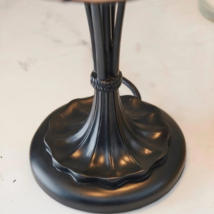 Lampa stołowa Tiffany TF Sullivan – witraż z motywem kwiatowym do sypialni lub salonu HL2107