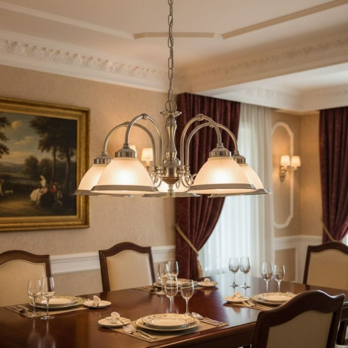 Lámpara colgante TF Vintora de vidrio acanalado: elegante moldura metálica para cocinas, comedores y pasillos HL2221