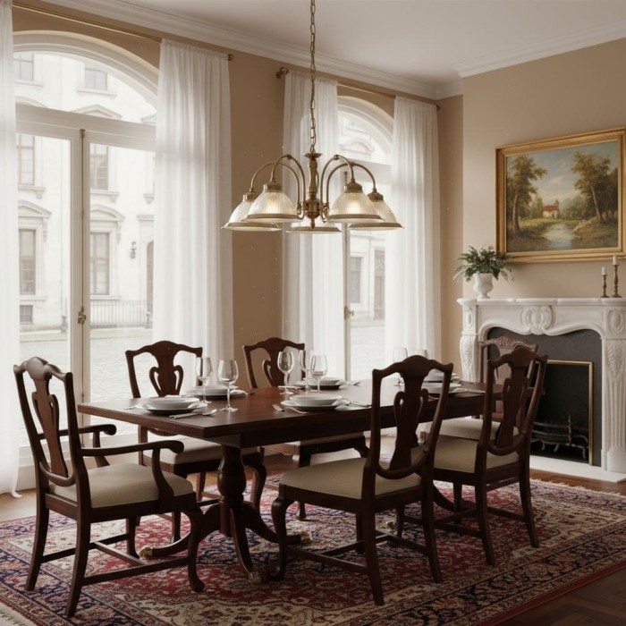 Lámpara colgante TF Vintora de vidrio acanalado: elegante moldura metálica para cocinas, comedores y pasillos HL2221