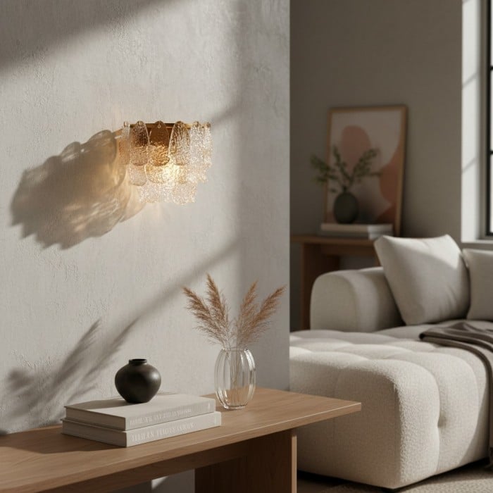 Applique in vetro a più livelli Lumvey - Applique Art Déco per bagno e corridoio HL1995