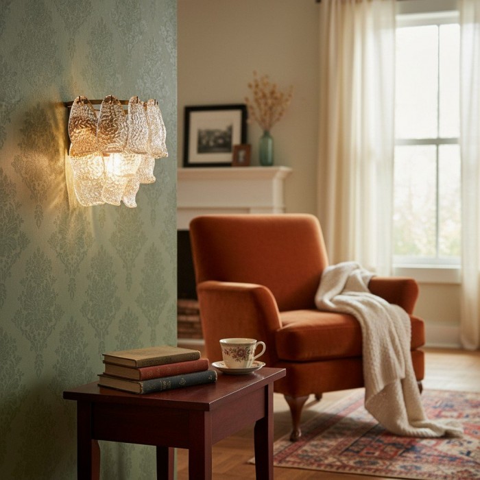 Applique in vetro a più livelli Lumvey - Applique Art Déco per bagno e corridoio HL1995