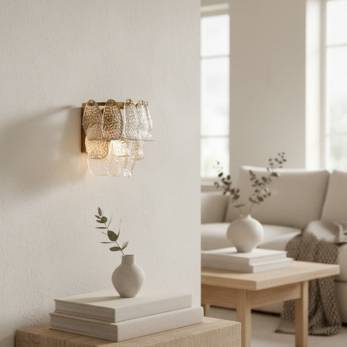 Applique in vetro a più livelli Lumvey - Applique Art Déco per bagno e corridoio HL1995