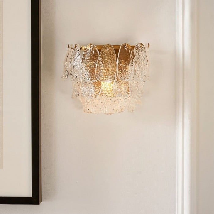 Applique in vetro a più livelli Lumvey - Applique Art Déco per bagno e corridoio HL1995