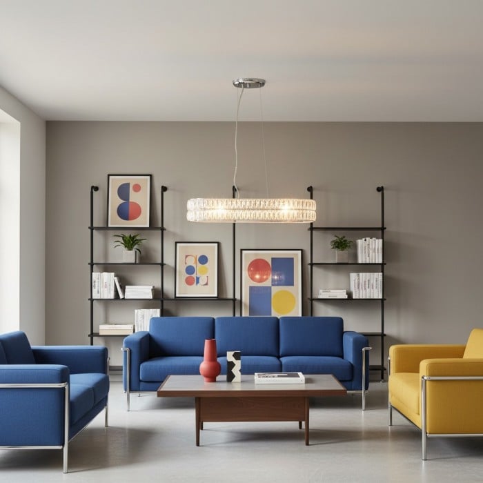 Lámpara colgante de cristal geométrica estilo Glomara - Centro de mesa glamoroso para comedor HL2163