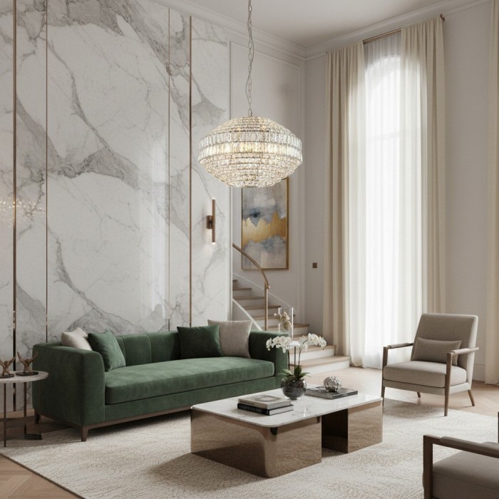 Lámpara colgante de cristal Virelis Style Luxe: iluminación ambiental para cocinas y espacios de hostelería HL2144