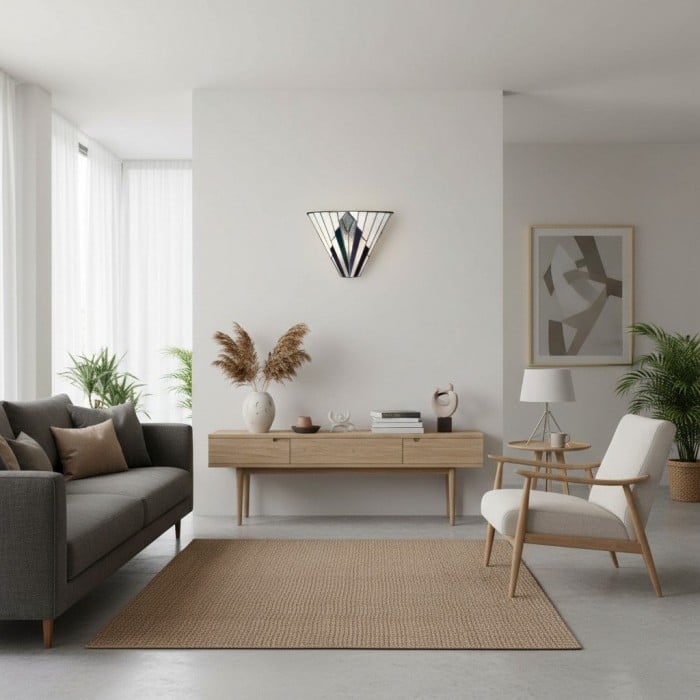 Applique murale TiffStar - Vitrail vintage pour couloirs et chambres HL2026